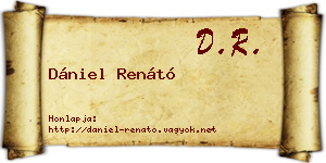 Dániel Renátó névjegykártya